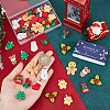 SUNNYCLUE 40Pcs 10 Styles Christmas Theme Opaque Resin Cabochons CRES-SC0002-57-3