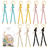 Polyester Cord First Communion Christening Keychain with Alloy Enamel Cross for Baptism Favors Gift KEYC-AB00031-1