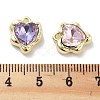 Rack Plating Alloy Rhinestone Charms PALLOY-F311-23G-3