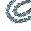 Electroplate Glass Beads Strand EGLA-S188-17-B01-3