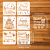 6Pcs 6 Styles MexicanTheme PET Hollow Out Drawing Painting Stencils DIY-WH0394-0210-2