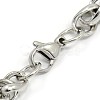 Trendy 304 Stainless Steel Wheat Chain Bracelets STAS-A028-B003P-2