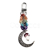 (Defective Closeout Sale:Accessories Yellowing) Hollow Moon Alloy Pendant Decoraiton HJEW-XCP0001-21-2