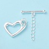 925 Sterling Silver Toggle Clasps with Chain STER-D005-05S-2