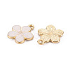 Light Gold Plated Alloy Enamel Pendants X-ENAM-R136-17F-3