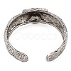 Tiger Tibetan Style Alloy Cuff Bangles for Men BJEW-P337-05AS-3