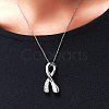 Crystal Rhinestone Awareness Ribbon Pendant Necklace GH2059-1-3