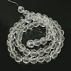 Half-Handmade Faceted  Transparent Glass Round Beads Strands X-GF6mmC01-2
