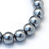 Baking Painted Pearlized Glass Pearl Round Bead Strands X-HY-Q003-4mm-12-2