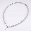 Metallic Cord Necklaces NJEW-G293-01P-1