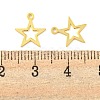 925 Sterling Silver Hollow Star Charms STER-B005-38G-3