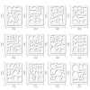 Plastic Drawing Painting Stencils Templates DIY-WH0222-014-2