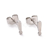 304 Stainless Steel Exclamation Point Stud Earrings for Women Men EJEW-G318-05P-1