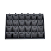 24-Slot Rectangle PU Leather Pendant Display Holder ODIS-WH0043-66-8