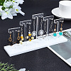 5 T-Bar Transparent Acrylic Earring Display Stand EDIS-WH0016-023-4