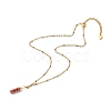 Wire Wrapped Natural Plum Blossom Jade Column Pendant Necklace for Women NJEW-JN03751-2