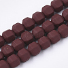 Spray Painted Non-magnetic Synthetic Hematite Beads Strands G-T116-11-21-1