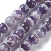 Natural Chevron Amethyst Beads Strands G-P428-04A-10mm-2