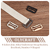 Olycraft 16Pcs 4 Colors Zinc Alloy Underwear Strap Buckles FIND-OC0003-08C-4