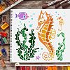 Plastic Reusable Drawing Painting Stencils Templates DIY-WH0172-495-6