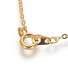 Brass Cable Chain Necklaces X-SW028-01G-NF-2