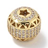 Rack Plating Brass Micro Pave Cubic Zirconia Beads KK-L224-031G-1