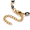 Enamel Horse Eye Link Chains Bracelet BJEW-P271-05G-04-3