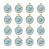 Golden Plated Alloy Enamel Charms X-ENAM-S118-04P-2