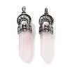 Natural Rose Quartz Pointed Big Pendants G-Q163-02AS-08-1