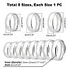 Unicraftale 8Pcs 8 Style 304 Stainless Steel Plain Simple Flat Band Rings for Men Women STAS-UN0031-66-4