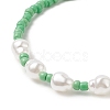 Glass Seed & Plastic Pearl Beaded Stretch Bracelet for Women BJEW-JB09226-5