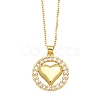 Brass Micro Pave Cubic Zirconia Pendant Necklaces PW-WG64309-02-1