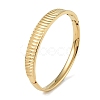 304 Stainless Steel Grooved Hinged Bangles for Women BJEW-U002-10G-1