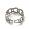 304 Stainless Steel Open Cuff Ring RJEW-C068-09P-3
