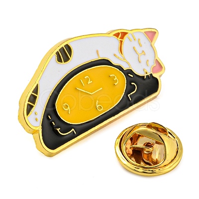 Golden Zinc Alloy Brooches JEWB-Z015-01C-1