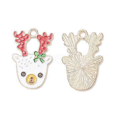 Christmas Alloy Enamel Pendants ENAM-O053-01KCG-02-1