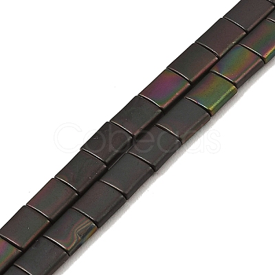 Electroplated Frosted Non-magnetic Synthetic Hematite Beads Strands G-G089-B01-01-1