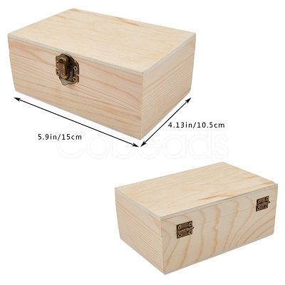 Cheap Unfinished Pine Wood Jewelry Box Online Store - Cobeads.com