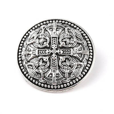 Tibetan Style Alloy Brooches JEWB-O016-03E-AS-1