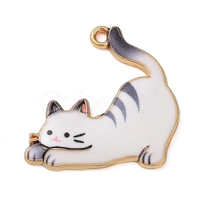 Rack Plating Alloy Enamel Pendants FIND-Q099-09G-1