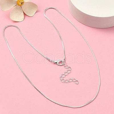 Brass Square Snake Chain Necklace for Men Women MAK-YW0001-10-1