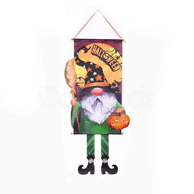 Halloween Theme Felt Cloth Hanging Door Signs HJEW-L027-A03-1