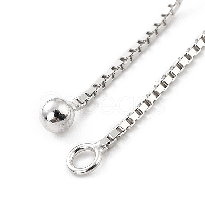 925 Sterling Silver Box Chain with Stop Beads and Loops STER-Z001-110S-1