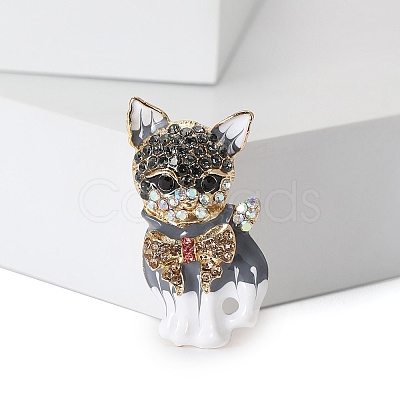 Cat Shaped Alloy Enamel Pins PW-WG2C75B-01-1