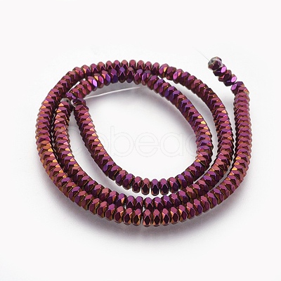 Electroplated Non-magnetic Synthetic Hematite Bead Strand G-E498-13-1