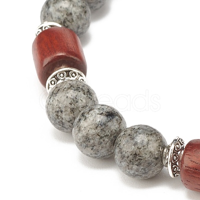 Natural Mixed Gemstone Beaded Stretch Bracelet for Women or Men BJEW-JB07732-1