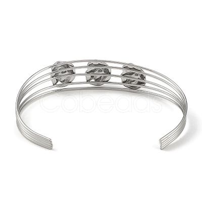 Non-Tarnish 304 Stainless Steel Hollow Open Cuff Bangles BJEW-Q348-03P-07-1