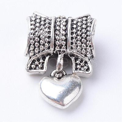 Alloy Rhinestone European Dangle Charms MPDL-S043-03-1