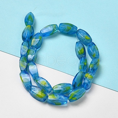 Handmade Milleflori Glass Beads Strands X-EGLA-P053-04A-01-1