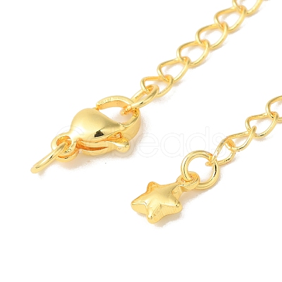 Rack Plating Brass Ends with Chain and Lobster Claw Clasps KK-F873-07G-1